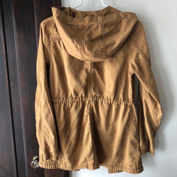 Mossimo Khaki Utility Fall Hooded Jacket Small - Picture 6 of 6